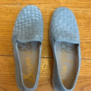 Sam Edelman Light Gray Woven Men’s Slip-On Loafers